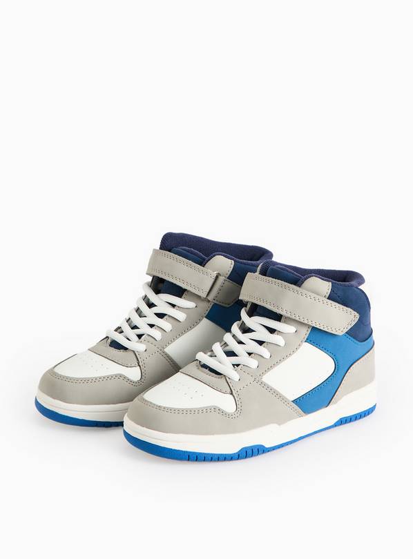 Blue Retro High Top Trainers 10 Infant